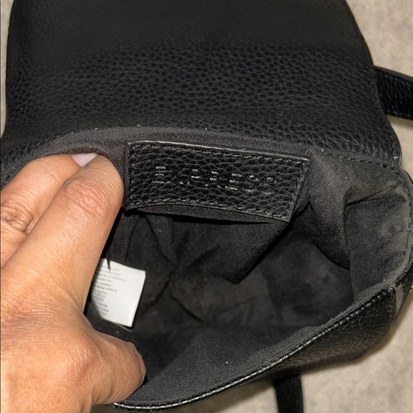 Express Pebble Pleather Black Crossbody Bag with Silver Detail - Picture 5 of 7